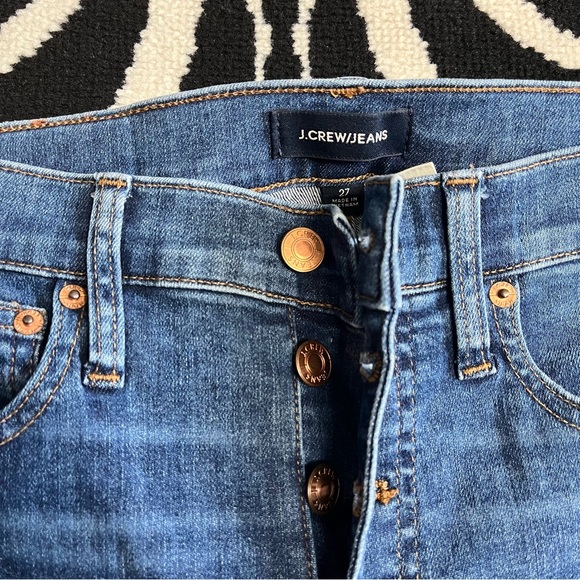 J. Crew Vintage Straight ECO High Rise Exposed Button Front Jeans Size 27 - Picture 9 of 15